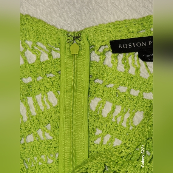 Boston Proper Sleeveless Crochet Dress - Vibrant Green size M. #E04 - Picture 15 of 16